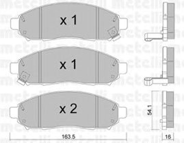 Колодки тормозные передние дисковые 2207430 METELLI