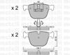 Колодки тормозные задние, дисковые 2207736 METELLI