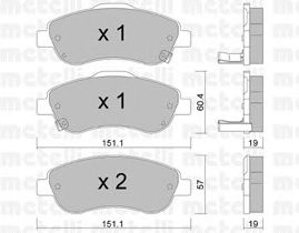 Тормозные колодки 2207890 METELLI