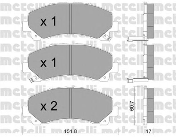 Тормозные колодки 2209020 METELLI