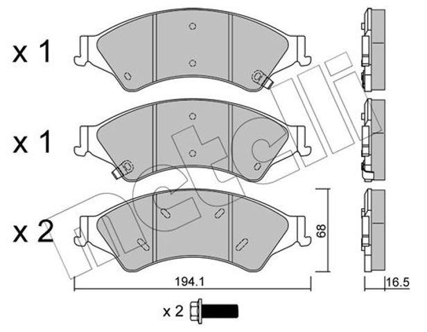 Тормозные колодки 2209710 METELLI