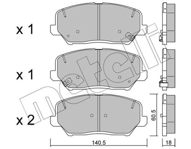 Тормозные колодки 2209970 METELLI