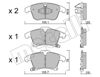 Колодки тормозные передние дисковые 2210390 METELLI