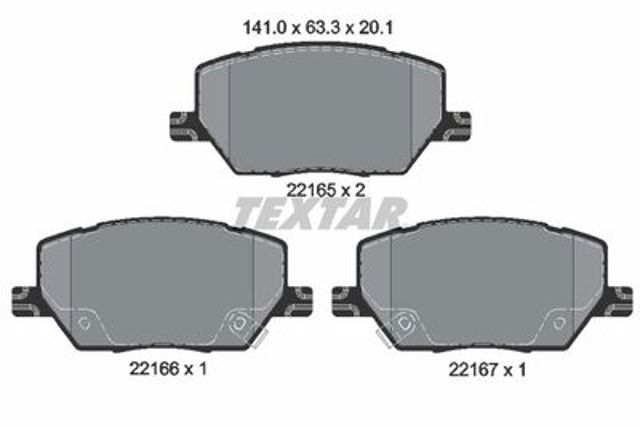 TEXTAR 2216501 Колодки тормозные передние дисковые в наличии Украина