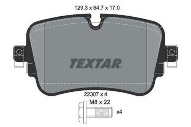 TEXTAR 2230701 Задние тормозные колодки в наличии Запорожье