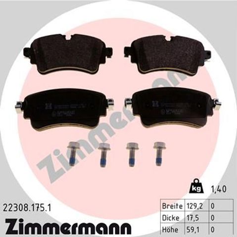 ZIMMERMANN 223081751 Колодки тормозные задние дисковые в наличии Винница