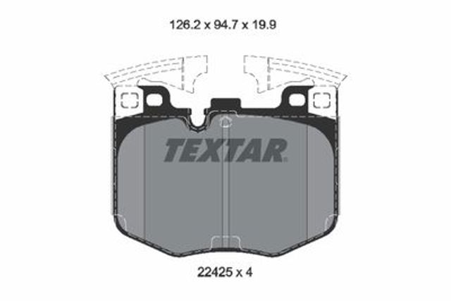 Колодки передние 2242501 TEXTAR