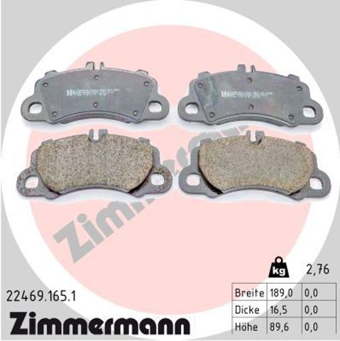ZIMMERMANN 224691651 Колодки тормозные передние дисковые в наличии Павлоград