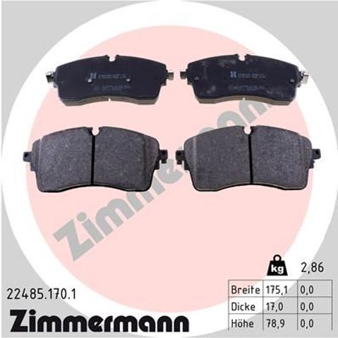 Тормозные колодки 224851701 ZIMMERMANN