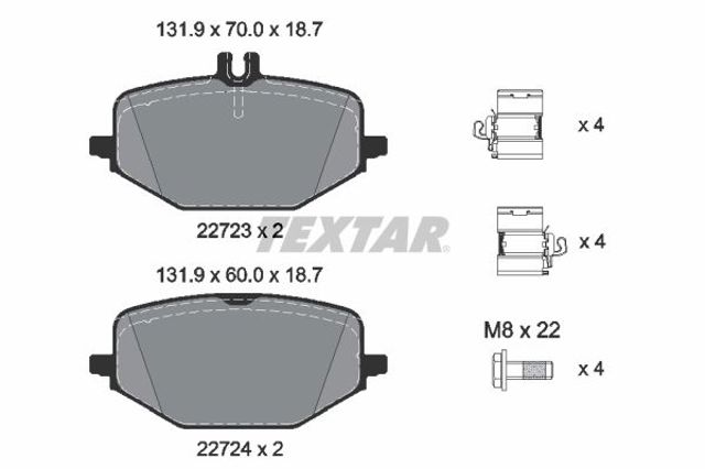 Колодки дисковые  2272303 TEXTAR