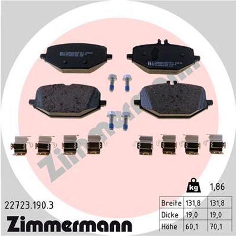 227231903 ZIMMERMANN Колодки тормозные задние дисковые купить в Каменское