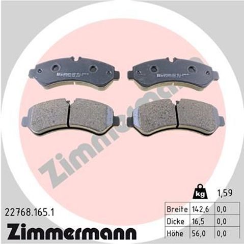 227681651 ZIMMERMANN Колодки тормозные передние дисковые купить в Хмельницкий