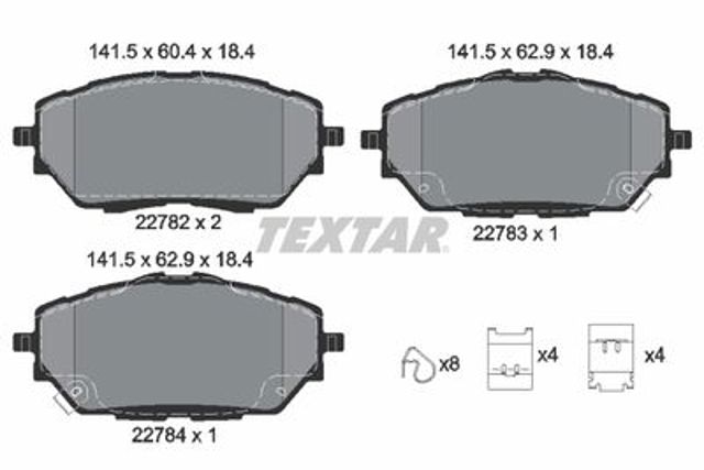 Колодки тормозные 2278201 TEXTAR