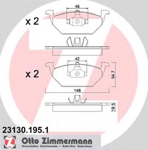 Колодки 231301951 ZIMMERMANN