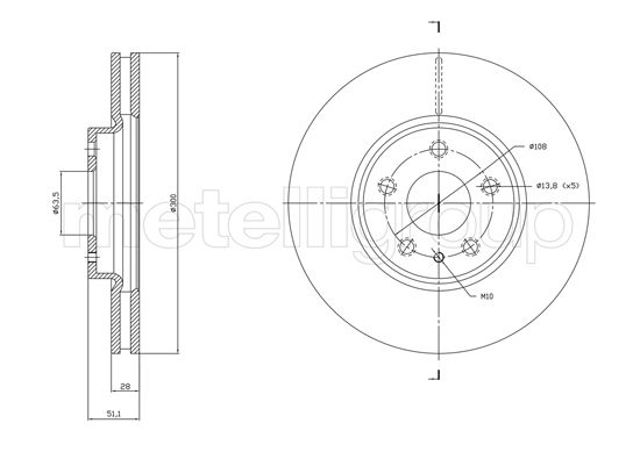 Ротор тормозной 231790C METELLI