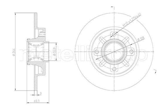 Тормозные диски 231878 METELLI