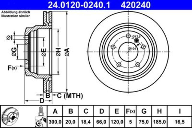 Диск тормозной, bmw 3 (f30,f80/f34/f31), 4 (f36/f33,f83/f32,f82)  1.5-2.0, 11- 24.0120-0240.1