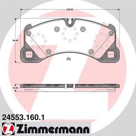 245531601 ZIMMERMANN Колодки тормозные передние дисковые купить в Украина