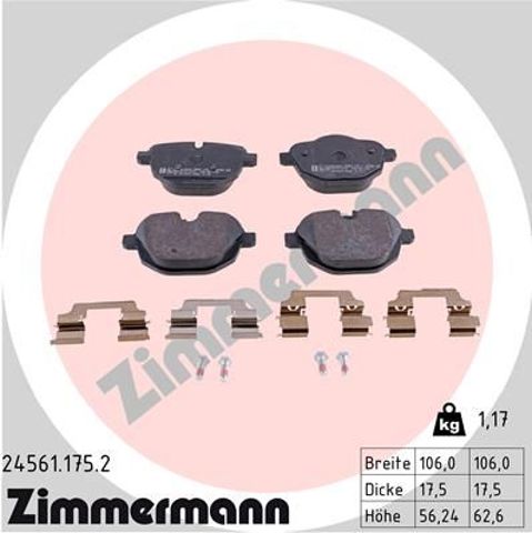 ZIMMERMANN 245611752 Задние тормозные колодки в наличии Ирпень