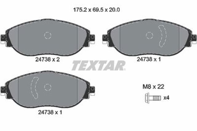 Колодки 2473806 TEXTAR