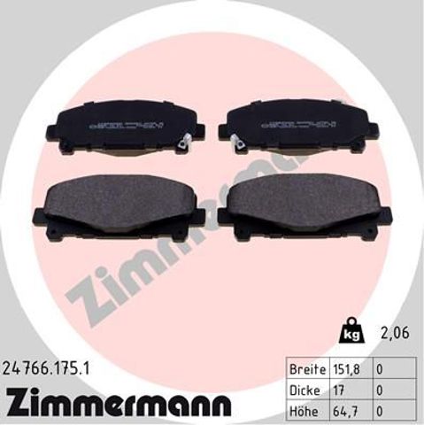 Тормозные колодки 247661751 ZIMMERMANN
