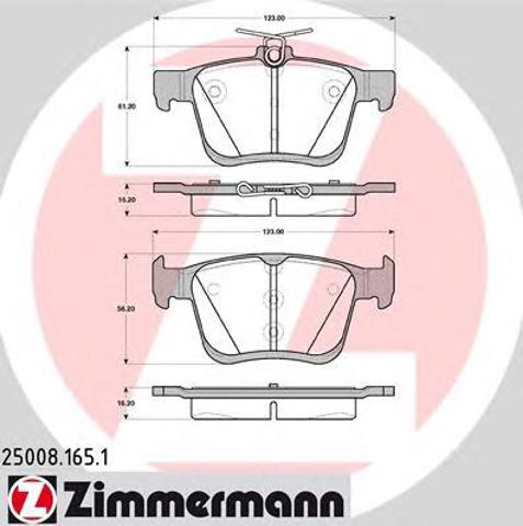 250081651 ZIMMERMANN Колодки тормозные задние дисковые купить в Черновцы