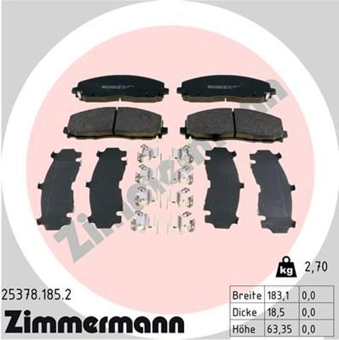 Колодки 253781852 ZIMMERMANN