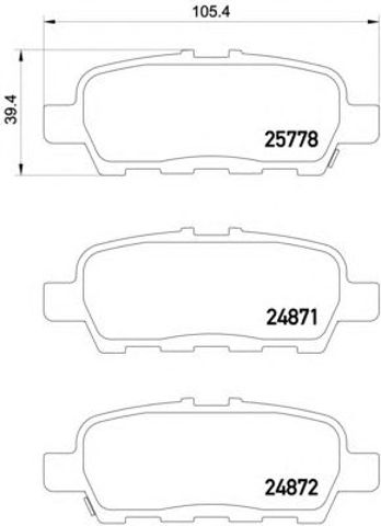 TEXTAR 2577801 Задние тормозные колодки в наличии Николаев