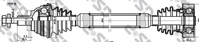 Привод передний правый 261096 GSP