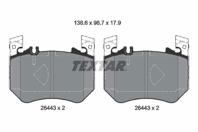 Колодки тормозные 2644301 TEXTAR