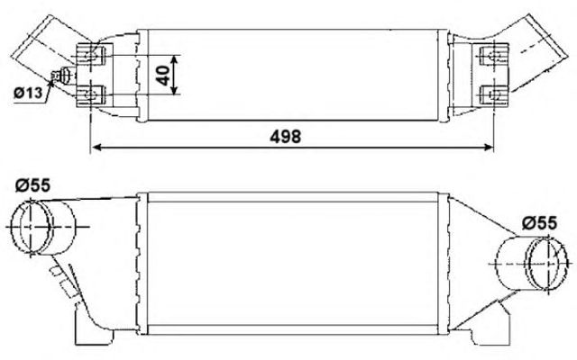 Радиатор интеркуллера 30259 NRF
