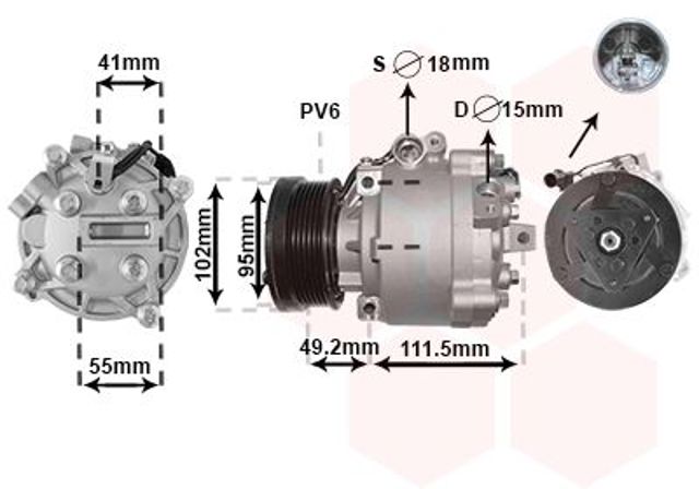 Компрессор кондиционера 3201K701 VAN WEZEL