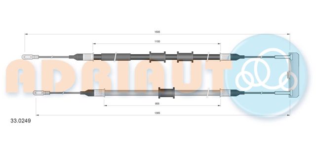ADRIAUTO 330249 Трос ручного тормоза задний правый/левый в наличии Житомир