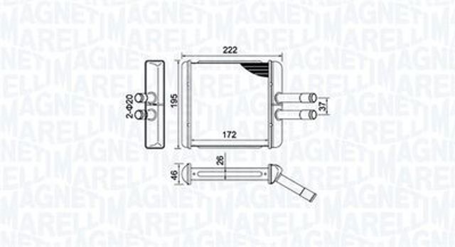 MAGNETI MARELLI 350218429000 Радиатор печки (отопителя) в наличии Одесса