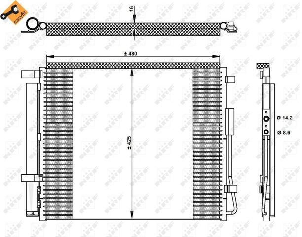 Конденсер 350333 NRF