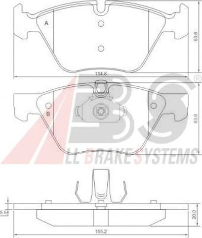 ABS 37409 Колодки тормозные передние дисковые в наличии Сумы