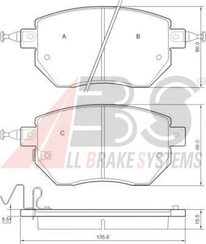 Колодки тормозные 37504 ABS