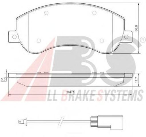 ABS 37558 Передние тормозные колодки в наличии Кривой Рог