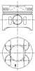 Поршень в комплекте на 1 цилиндр, STD 41014600 KOLBENSCHMIDT