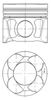 Поршень в комплекте на 1 цилиндр, STD 41070600 KOLBENSCHMIDT