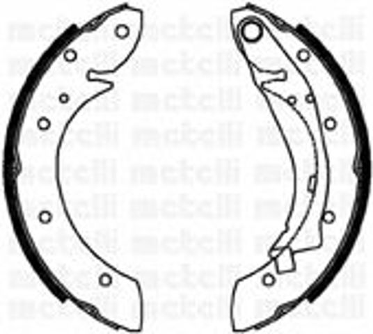 Колодки тормозные задние, барабанные 530023 METELLI