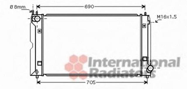 Радиатор системы охлаждения двигателя 53002386 VAN WEZEL