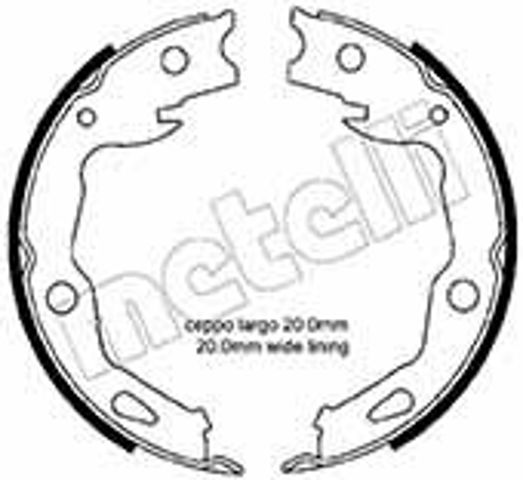 Тормозные колодки стояночного тормоза 530666 METELLI