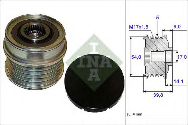 Инерционный шкив 535017110 INA