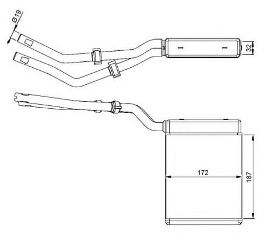 NRF 54303 Радиатор печки в наличии Павлоград