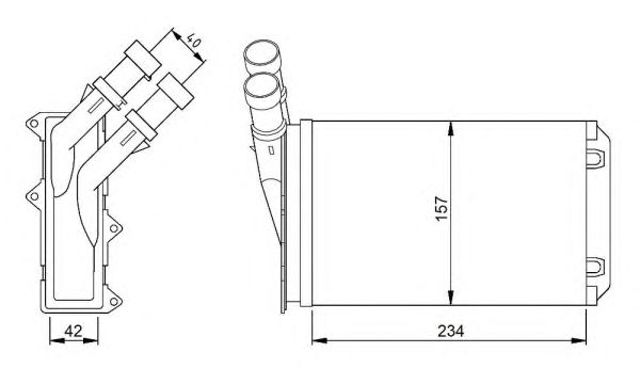 NRF 54308 Радиатор печки в наличии Ужгород