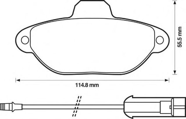 Комплект тормозных колодок, дисковый тормоз 571523D