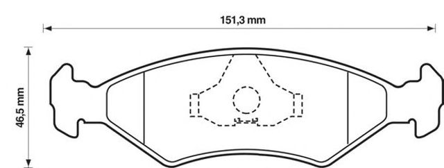 Комплект тормозных колодок, дисковый тормоз 571536J