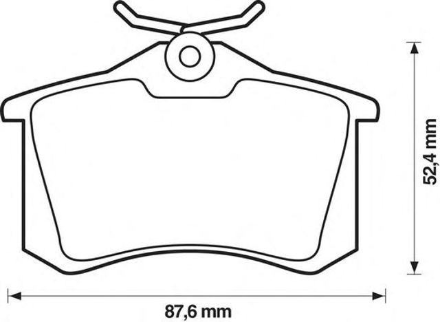 Колодки тормозные, задние, (тип trw) 04- (l=87mm) 571906J