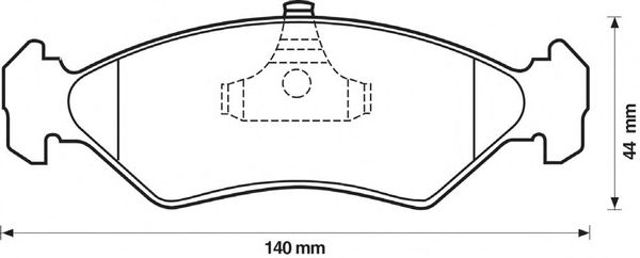 Комплект тормозных колодок, дисковый тормоз 571913J